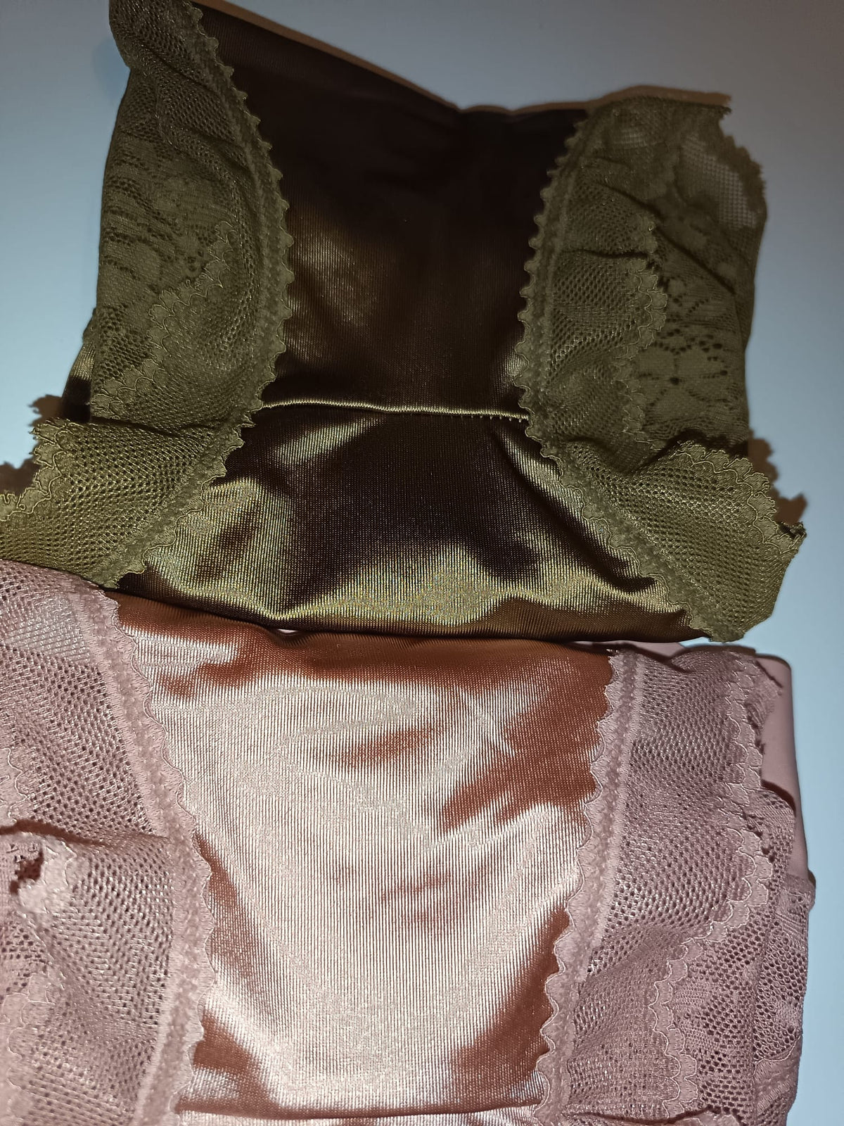 3 Pack Luxury Silky Satin Lace Knickers Womens Briefs Size M UK 10