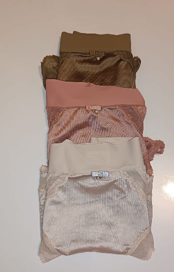 3 Pack Luxury Silky Satin Lace Knickers Womens Briefs Size M UK 10