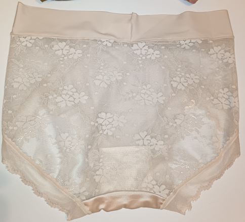 2 Pack Silky Satin Lace Knickers Womens Full Briefs XL UK 16-18