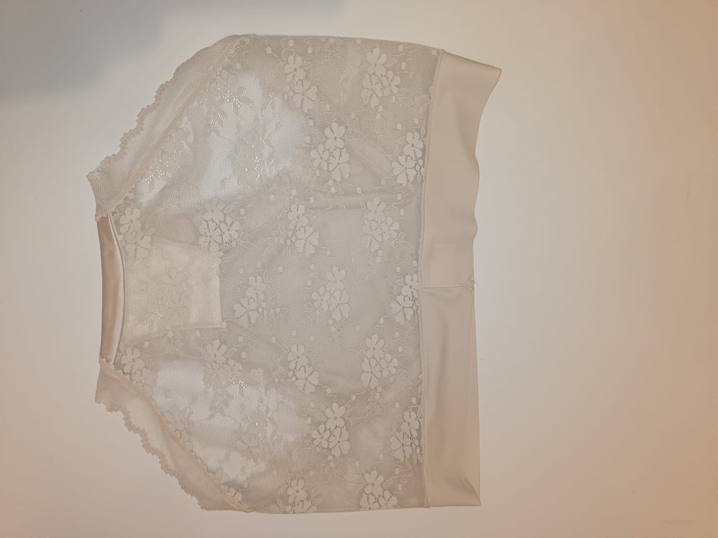 2 Pack Silky Satin Lace Knickers Womens Full Briefs XL UK 16-18
