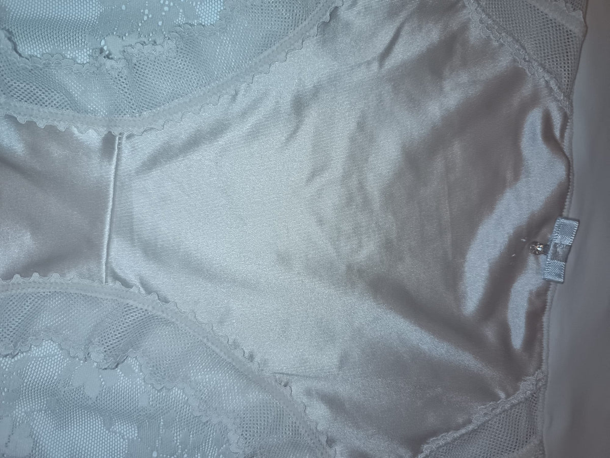 2 Pack Silky Satin Lace Knickers Womens Full Briefs XL UK 16-18