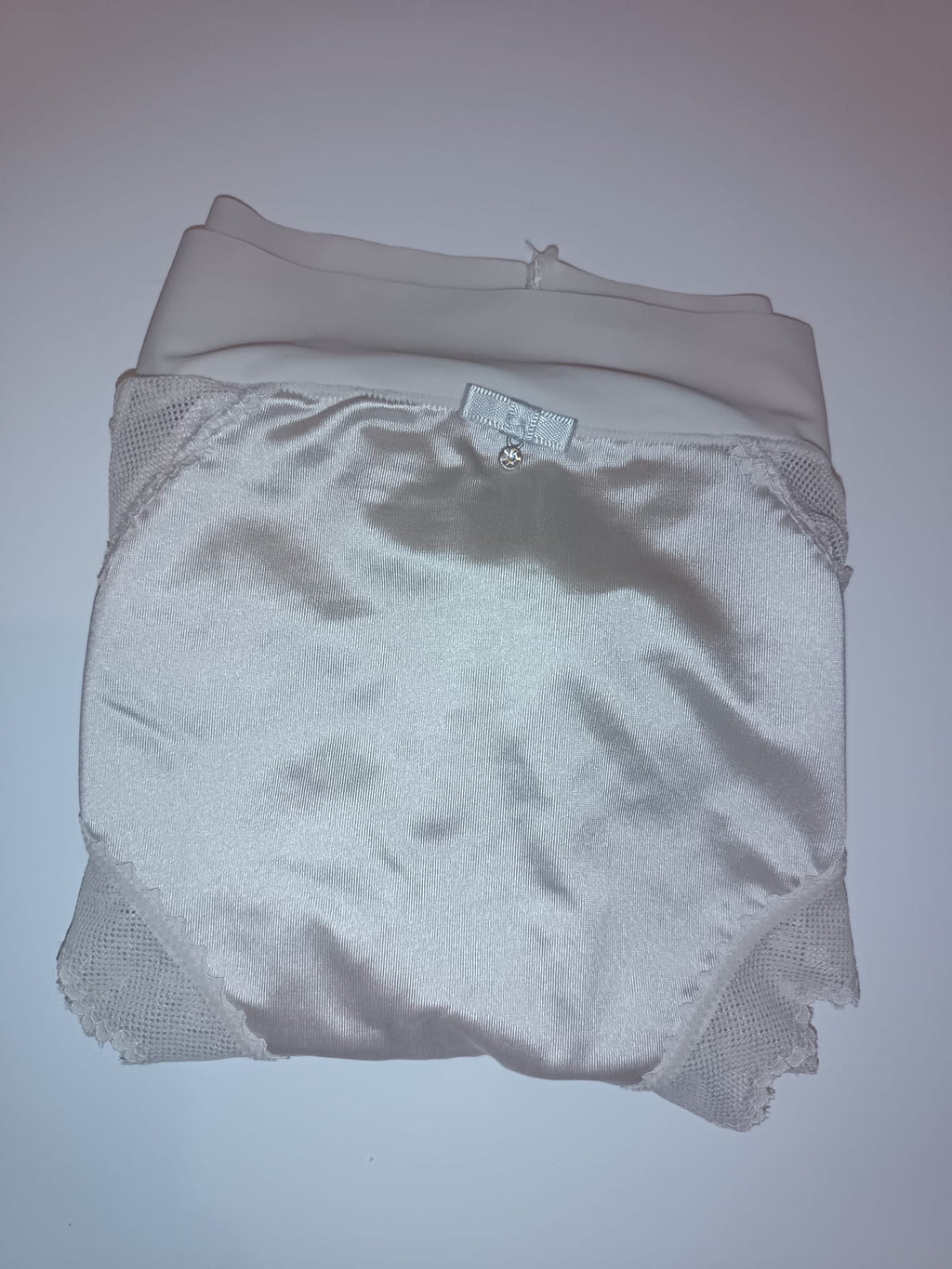 2 Pack Silky Satin Lace Knickers Womens Full Briefs XL UK 16-18
