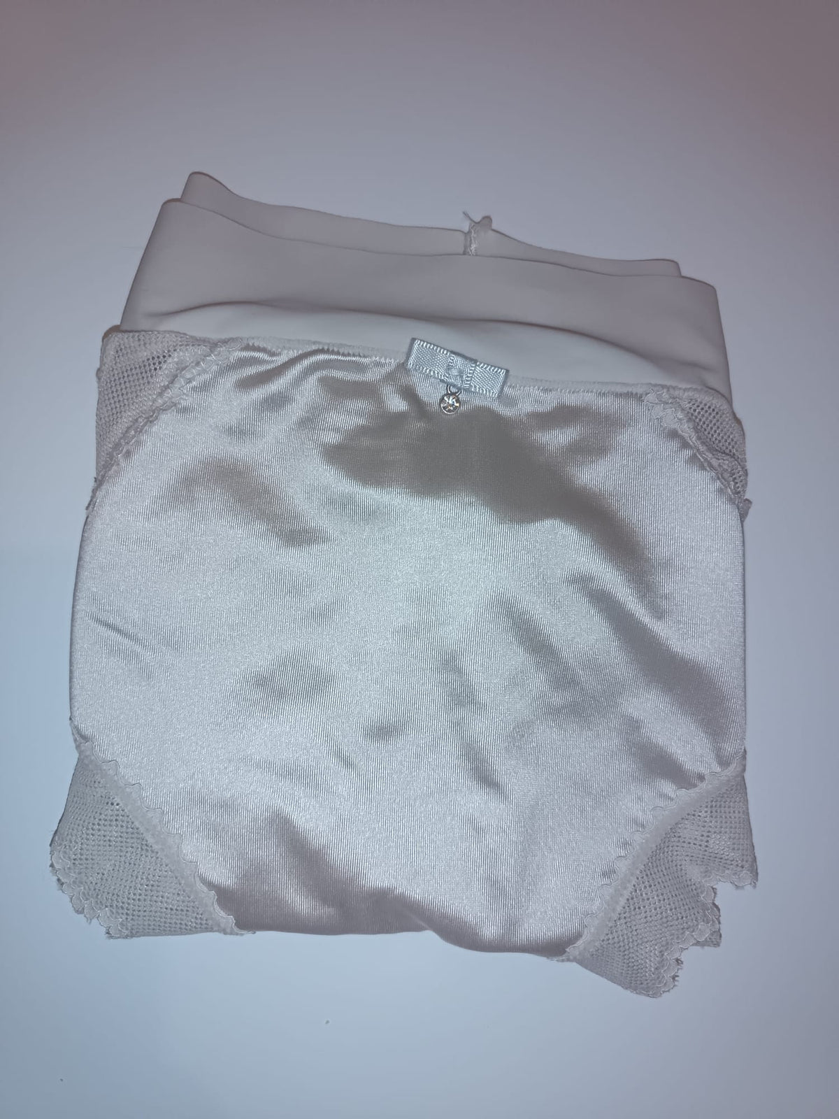 2 Pack Silky Satin Lace Knickers Womens Full Briefs XL UK 16-18