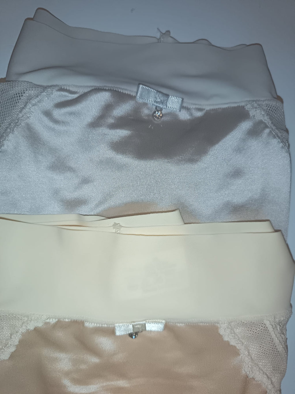 2 Pack Silky Satin Lace Knickers Womens Full Briefs XL UK 16-18