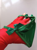 💚 Emerald Green Satin Thong Panties Bow Detail Silky Lingerie Knickers size 8 S